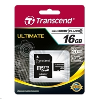 Карта памяти Transcend MicroSD 16Gb Class 10 (Ultimate)