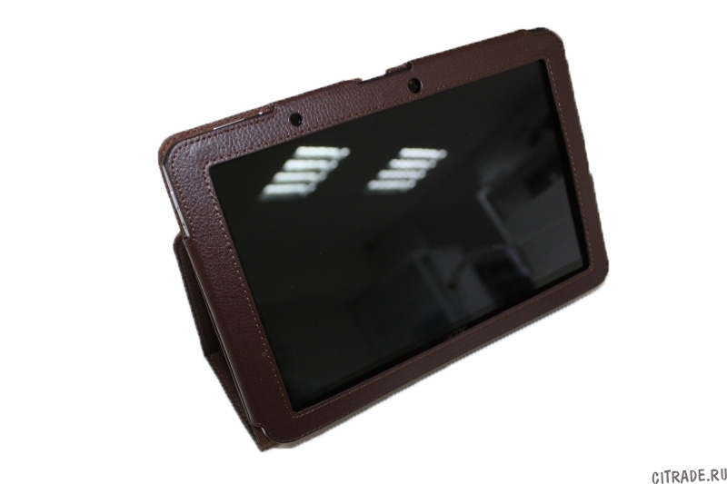 Чехол для планшета Samsung Galaxy Tab P6800?P6810 кожа коричневый