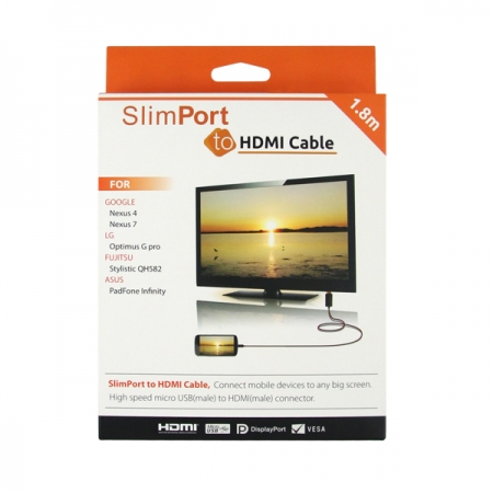 Переходник кабель SlimPort To HDMI Adapter Micro USB 1,8m